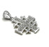 Sterling Silver With Stone Jerusalem Cross Pendant